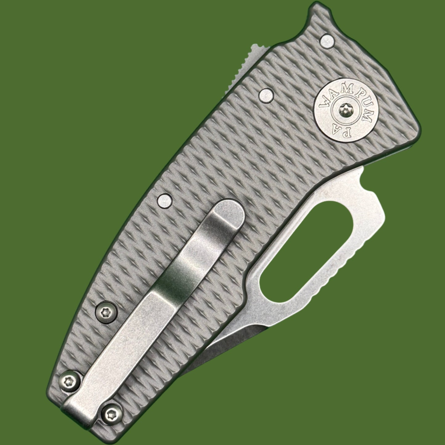 Demko Nano Shark Clip Point Milled Titanium
