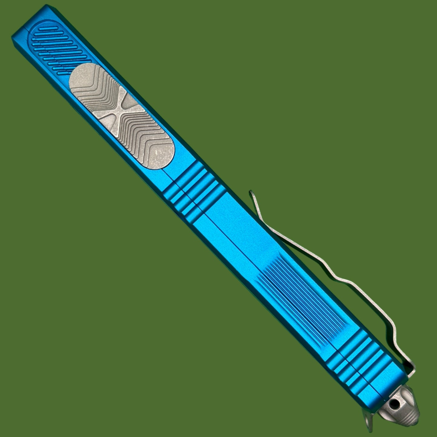 Microtech Scarab II Executive S/E Gen III Blue Apocalyptic Standard 1176-10APBL