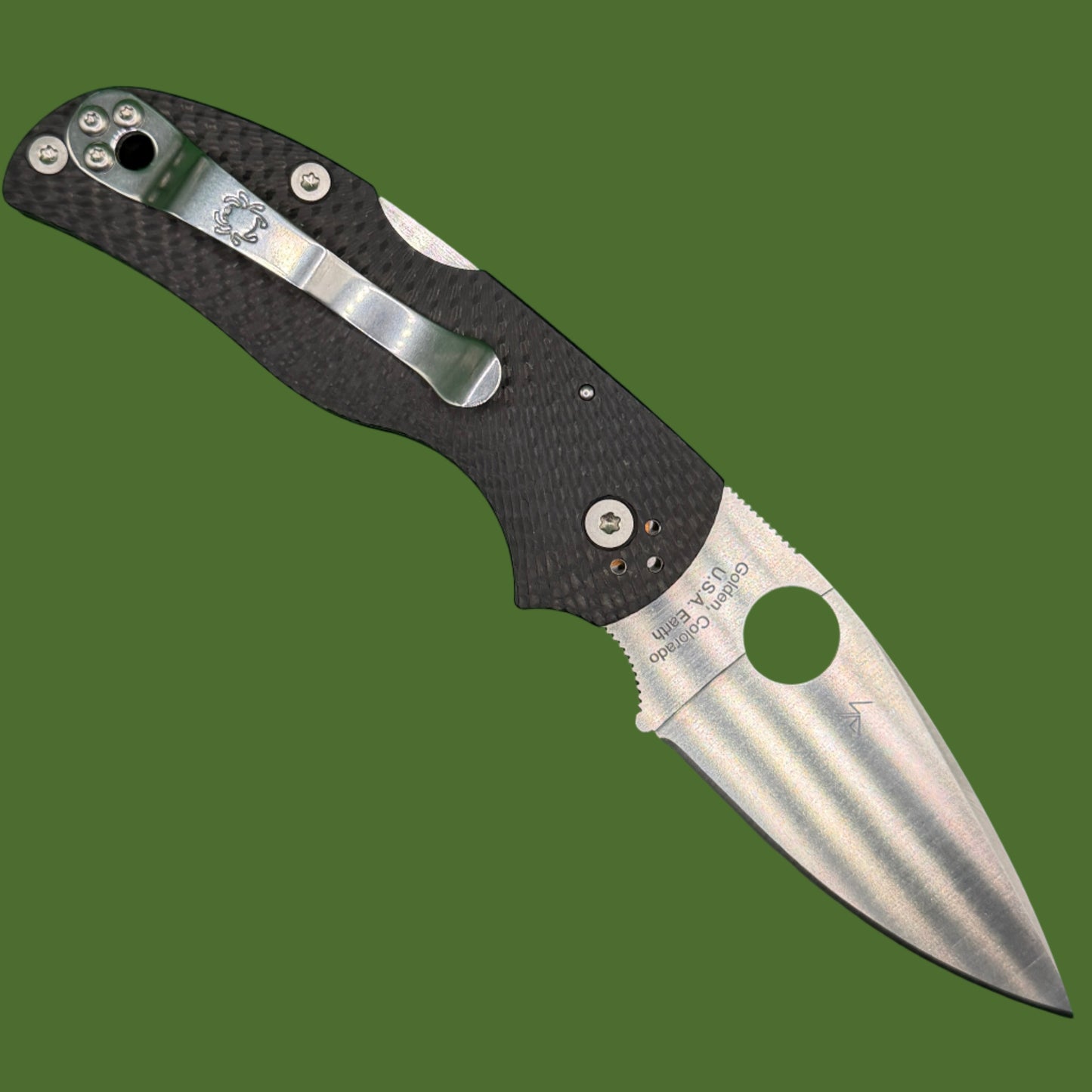 *Pre-Owned* Spyderco Native 5 Fluted Carbon Fiber S90V