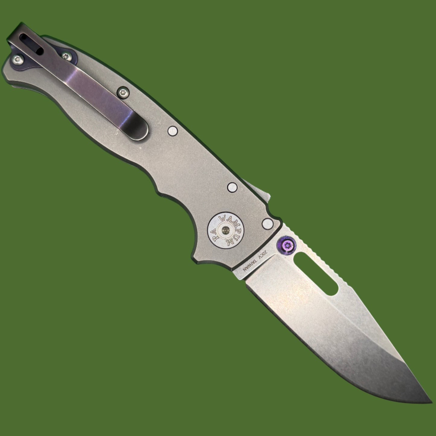 *Pre-Owned* Demko AD20.5 Smooth Titanium (Modified Thumb-studs and Clip)