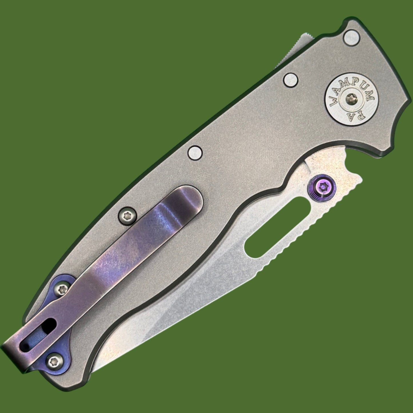*Pre-Owned* Demko AD20.5 Smooth Titanium (Modified Thumb-studs and Clip)