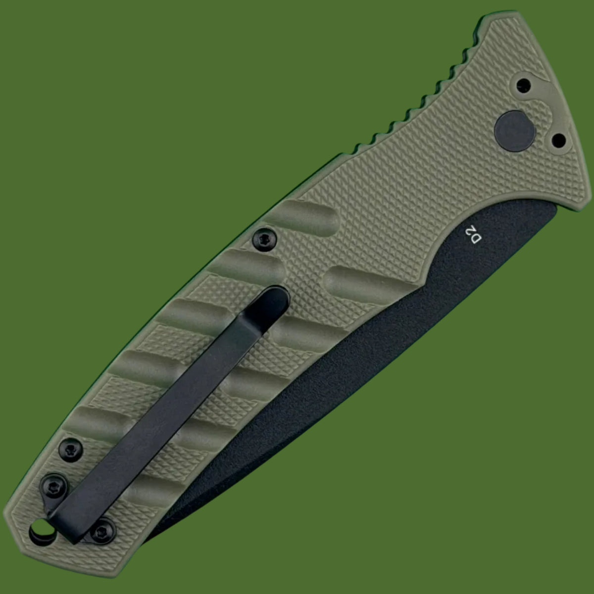 Boker Large Strike Auto Green Grivory (Black D2)