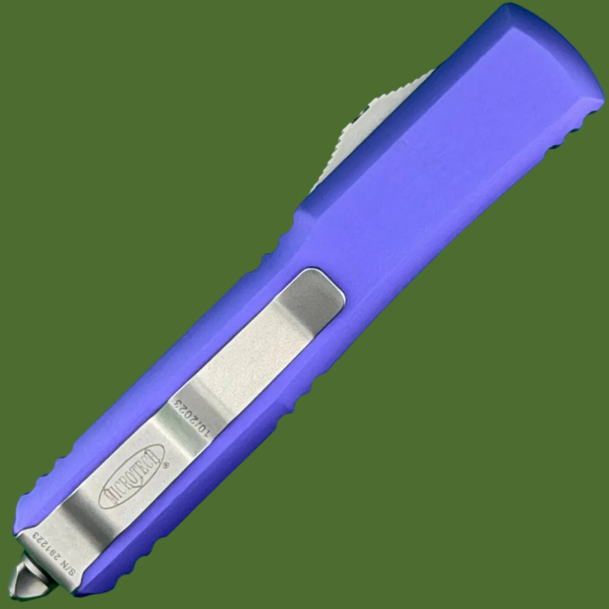*Pre-Owned* Microtech Ultratech S/E Purple Stonewash Standard 121-10PU