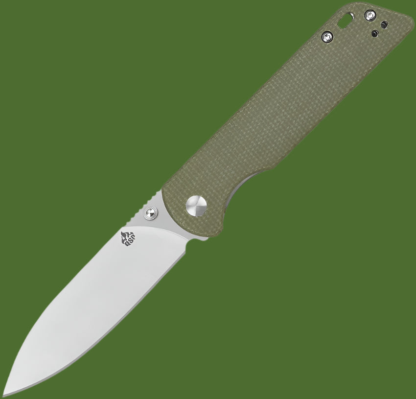 QSP Parrot V2 Linerlock Green Micarta
