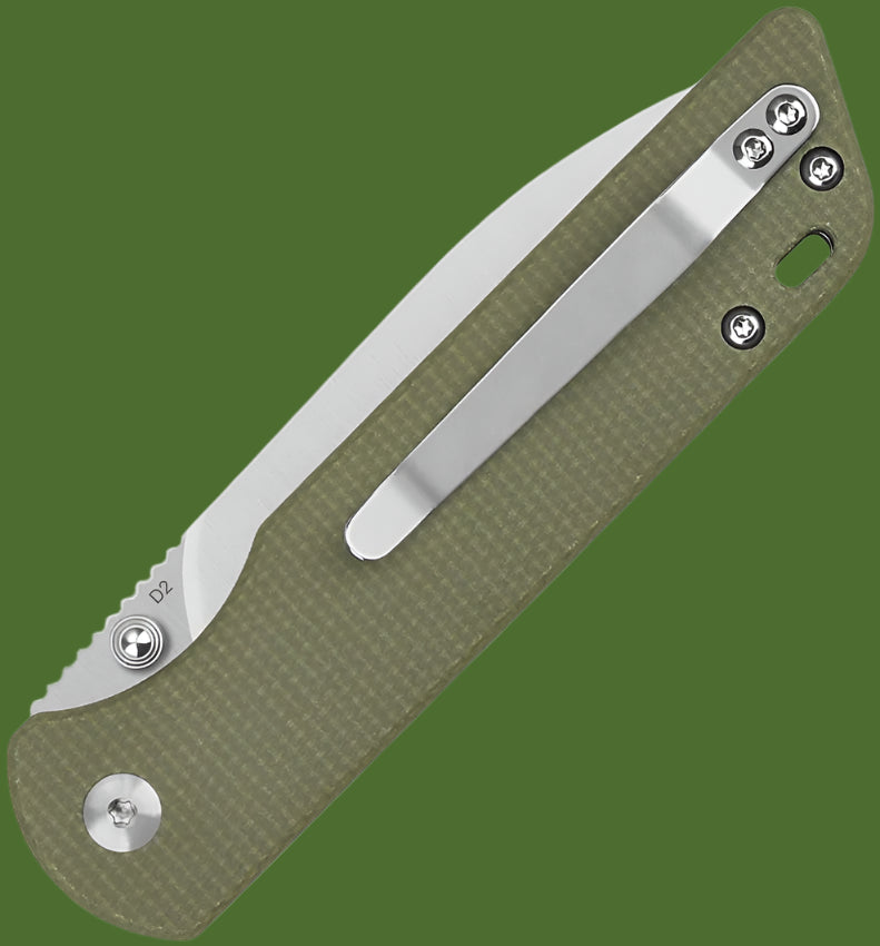 QSP Parrot V2 Linerlock Green Micarta
