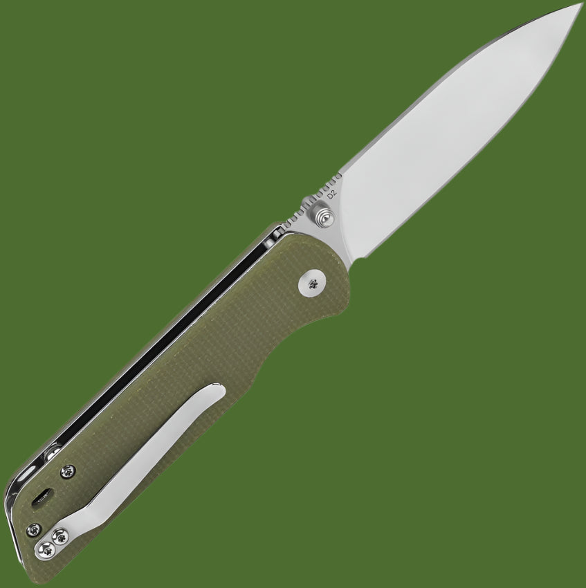 QSP Parrot V2 Linerlock Green Micarta