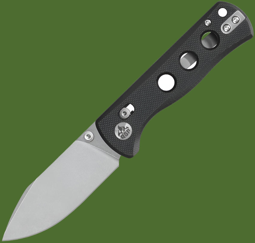 QSP Canary Glyde Lock (Black Handle, Stonewash Blade)