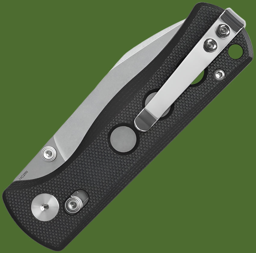 QSP Canary Glyde Lock (Black Handle, Stonewash Blade)