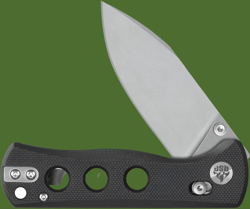 QSP Canary Glyde Lock (Black Handle, Stonewash Blade)