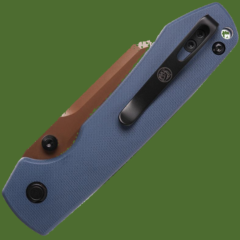 Vosteed Raccoon Top Linerlock Bowie (Blue/Tan)