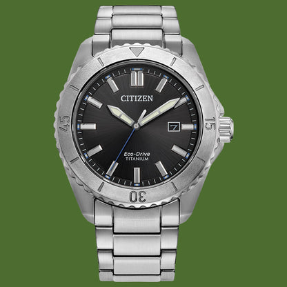 Citizen Brycen Eco-Drive Super Titanium Black Dial AW1840-50E