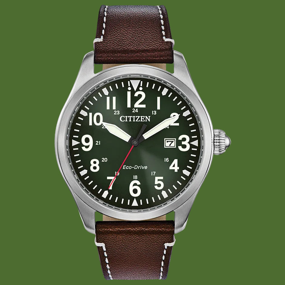 Citizen Garrison Chandler 3-Hand Eco-Drive Green Dial BM6838-09X