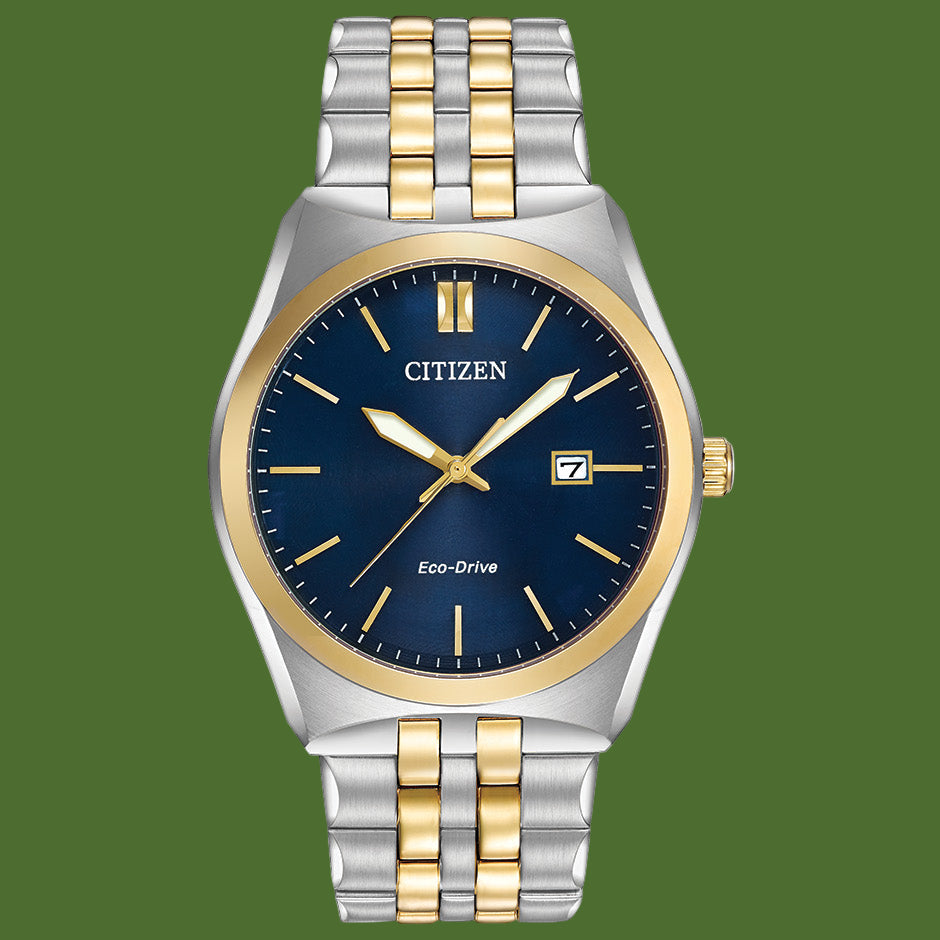 Citizen Corso Eco-Drive Two Tone Navy Blue Dial BM7334-58L