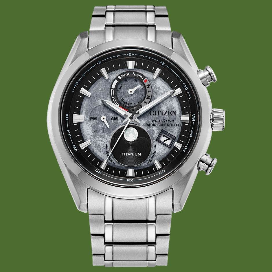Citizen Tsuki-Yomi A-T Radio Controlled Eco-Drive Super Titanium BY1010-57H