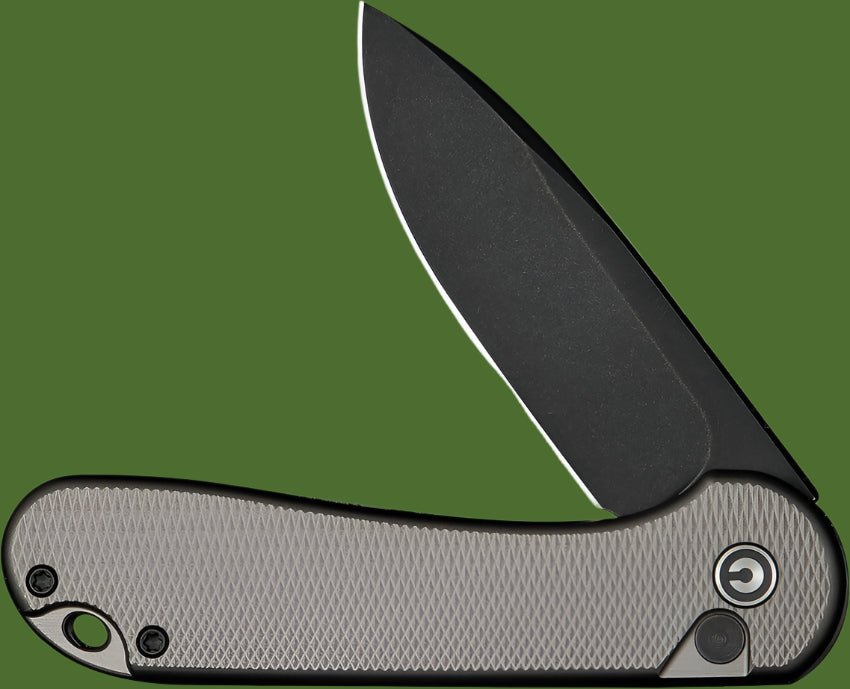 Civivi Elementum II Button Lock Aluminum (Grey Handle, Black Blade)