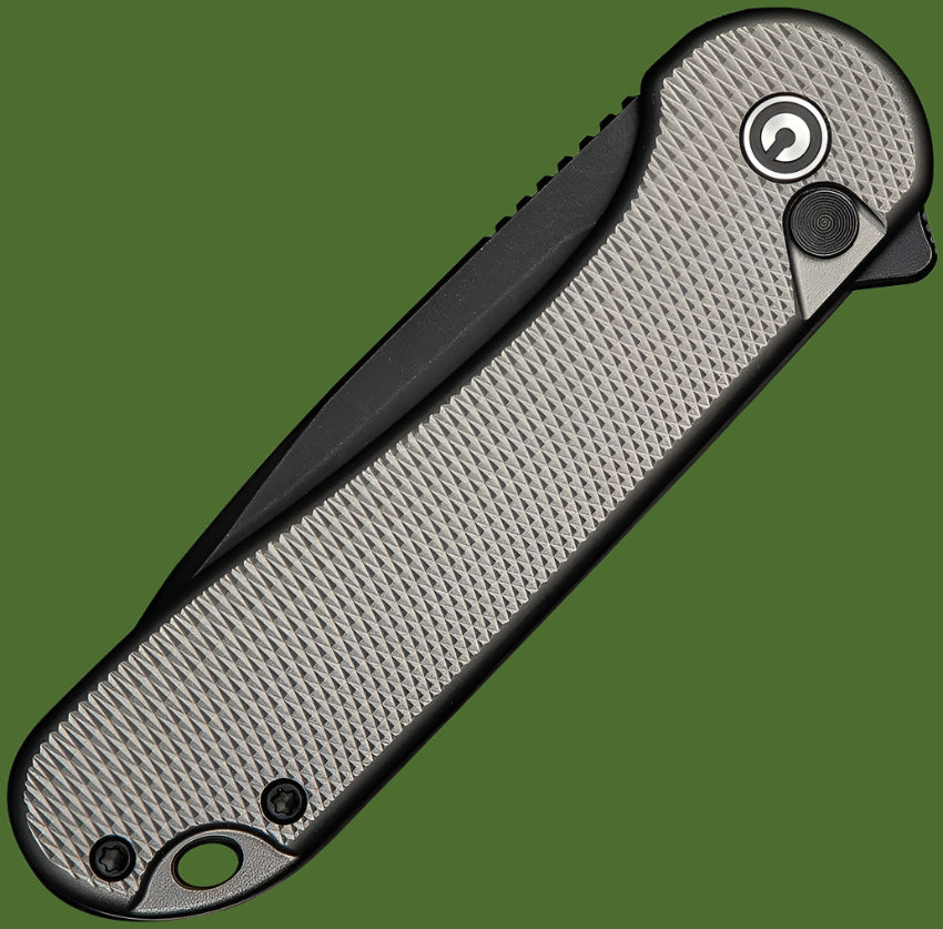 Civivi Elementum II Button Lock Aluminum (Grey Handle, Black Blade)