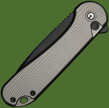 Civivi Elementum II Button Lock Aluminum (Grey Handle, Black Blade)