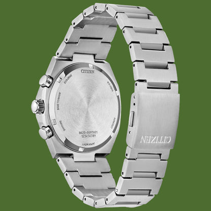 Citizen Zenshin Chronograph Eco-Drive Super Titanium Turquoise Dial CA4610-85M