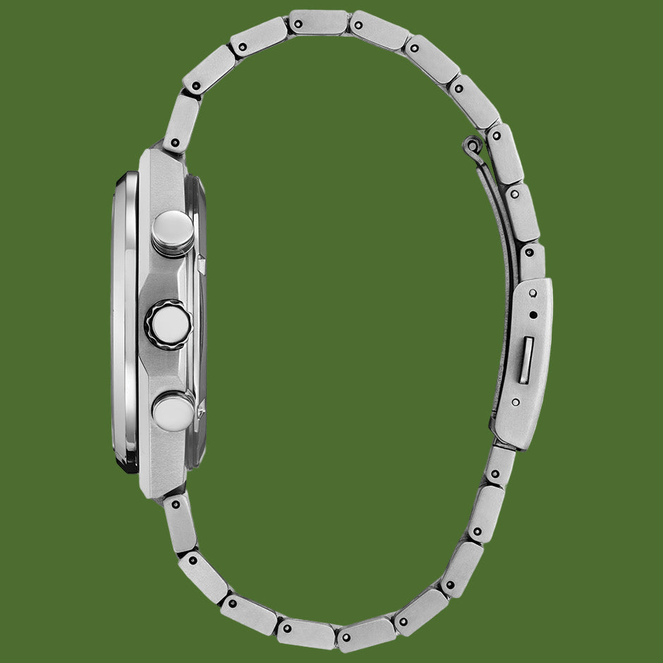 Citizen Zenshin Chronograph Eco-Drive Super Titanium Turquoise Dial CA4610-85M