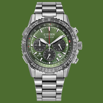 Citizen Promaster Navihawk Chronograph Eco-Drive Green Dial CA4664-60W