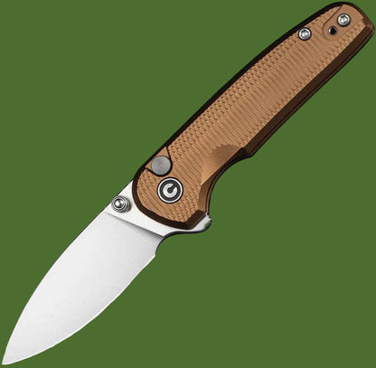 Civivi Mini Shakan Button Lock Brown Aluminum