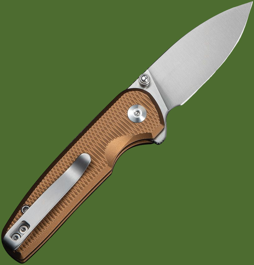 Civivi Mini Shakan Button Lock Brown Aluminum
