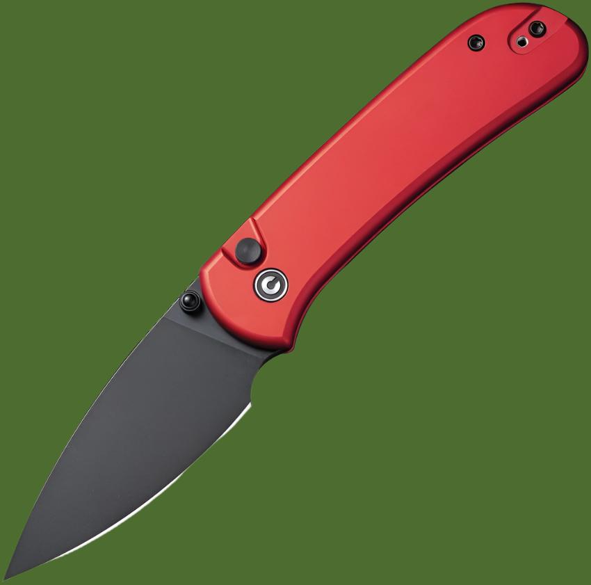 Civivi Qubit Button Lock (Red Aluminum Handle, Black Blade)