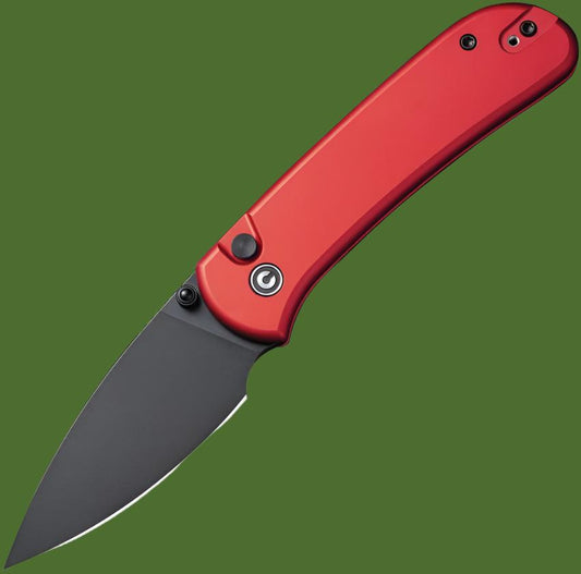 Civivi Qubit Button Lock (Red Aluminum Handle, Black Blade)