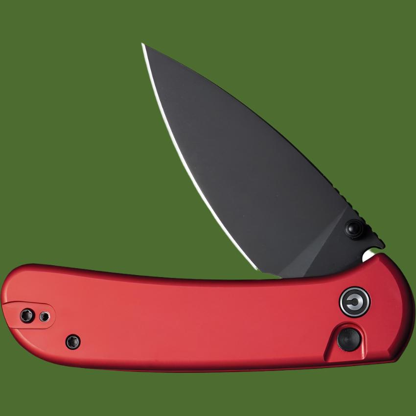 Civivi Qubit Button Lock (Red Aluminum Handle, Black Blade)
