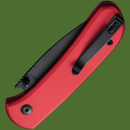 Civivi Qubit Button Lock (Red Aluminum Handle, Black Blade)