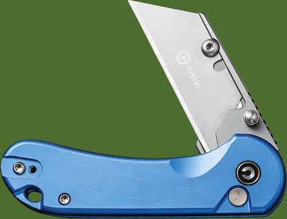 Civivi Elementum Utility Knife Button Lock (Blue Aluminum Handle)