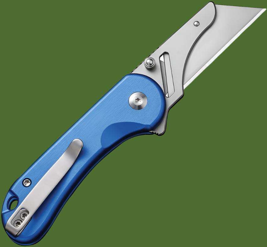 Civivi Elementum Utility Knife Button Lock (Blue Aluminum Handle)
