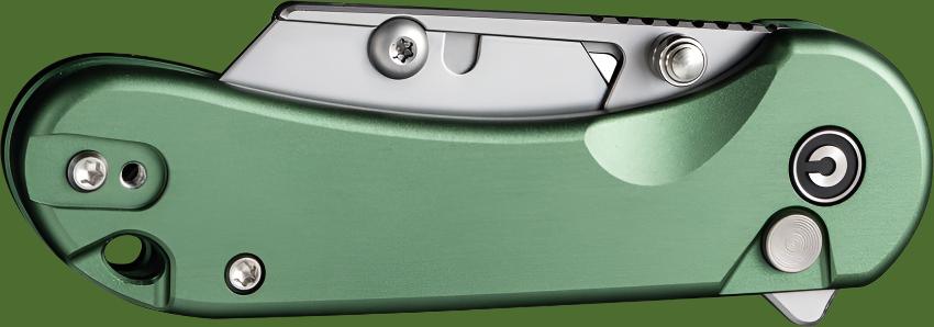 Civivi Elementum Button Lock Utility Knife (Green Aluminum Handle)