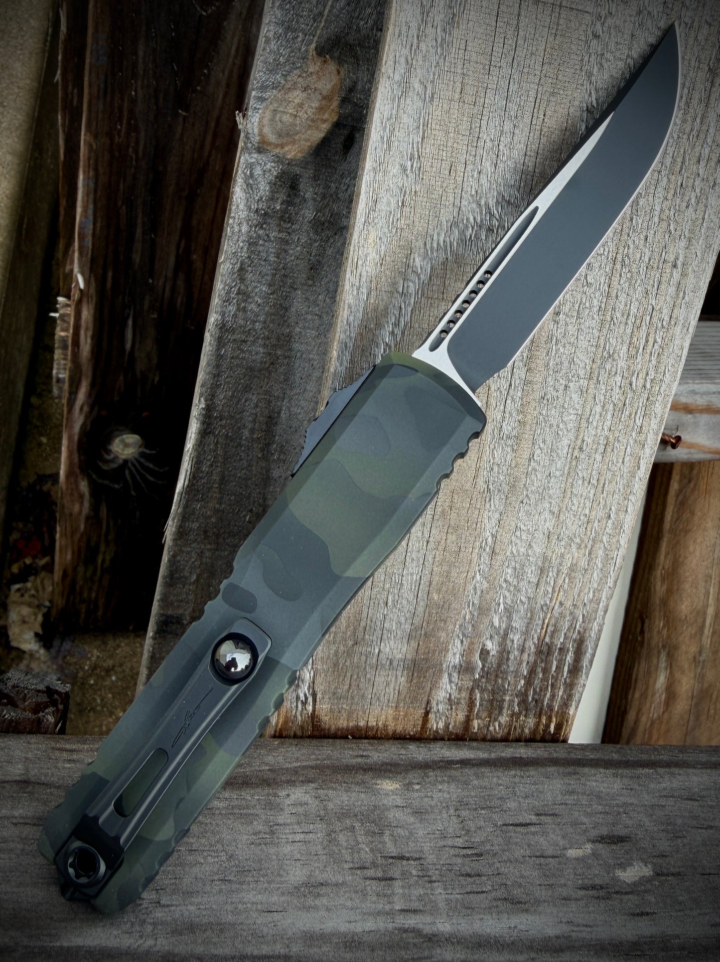 Microtech Ultratech ZBP S/E Springfield EDC Exclusive Dark Forest Camo Signature Series