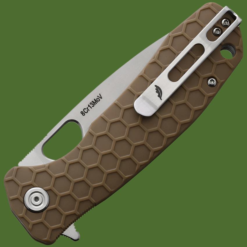 Honey Badger Large Linerlock Drop Point (Tan)