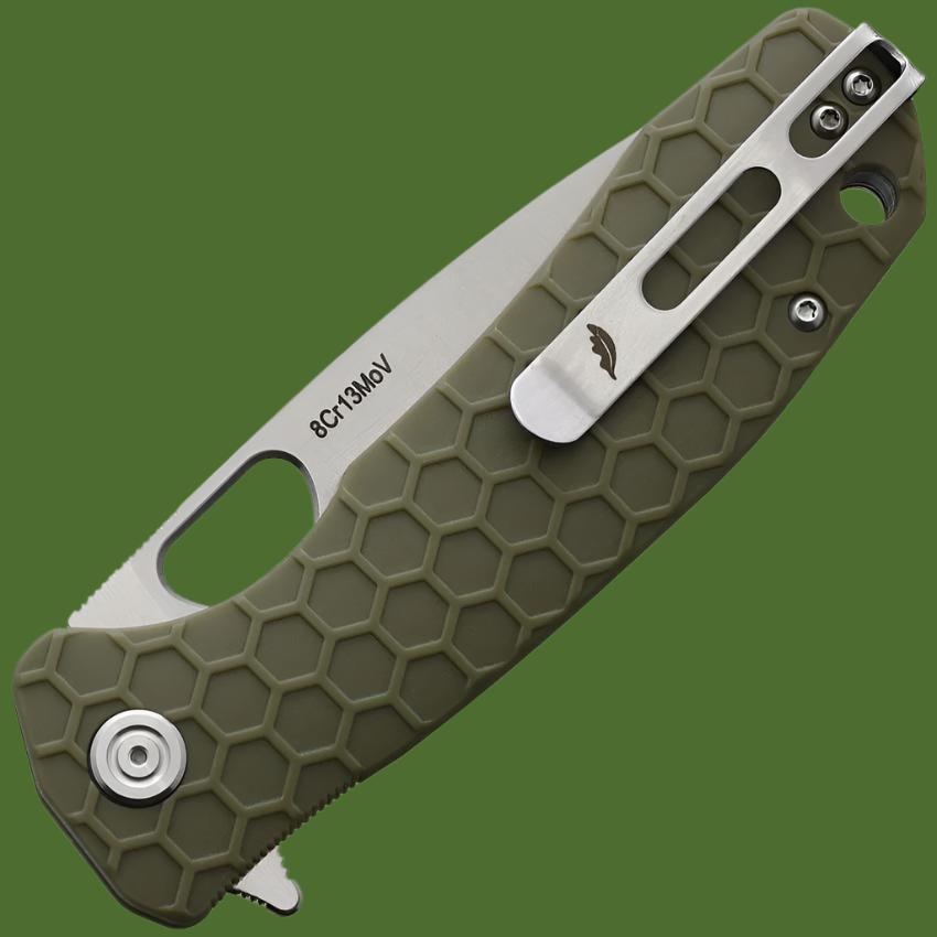 Honey Badger Large Linerlock Drop Point (Green)