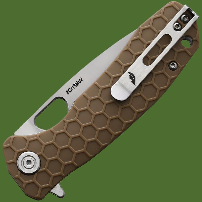 Honey Badger Medium Linerlock Drop Point (Tan)