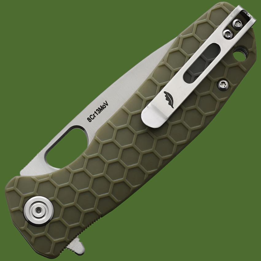 Honey Badger Medium Linerlock Drop Point (Green)