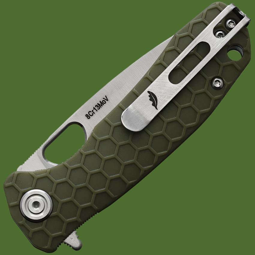 Honey Badger Small Linerlock Drop Point (Green)