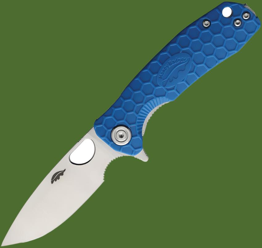 Honey Badger Small Linerlock Drop Point (Blue)