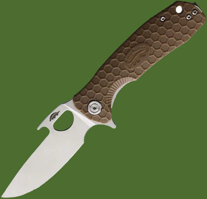 Honey Badger Medium Linerlock Easy Open Tan