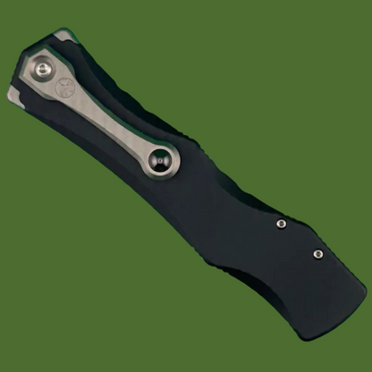 Microtech Halo IV Tanto Edge Marfione Select Stonewash Finish Hardcoat Anodized Alloy Double Vapor Blast Stainless