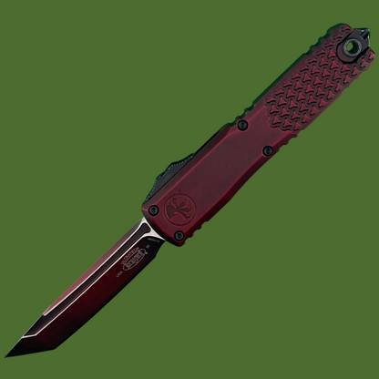 Microtech Ultratech T/E Gen IV Half Tri-Grip Red Abrasion Standard 11234HT-1RDAA