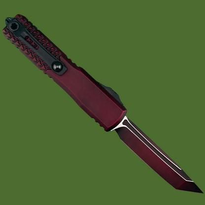 Microtech Ultratech T/E Gen IV Half Tri-Grip Red Abrasion Standard 11234HT-1RDAA