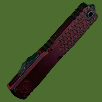 Microtech Ultratech T/E Gen IV Half Tri-Grip Red Abrasion Standard 11234HT-1RDAA