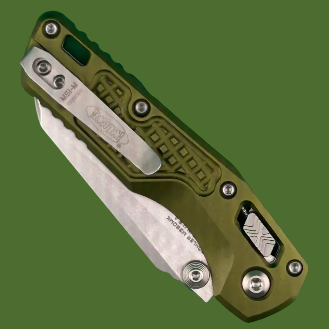 Microtech MSI Mini S/E Frag OD Green Stonewash Standard 210M-10FROD