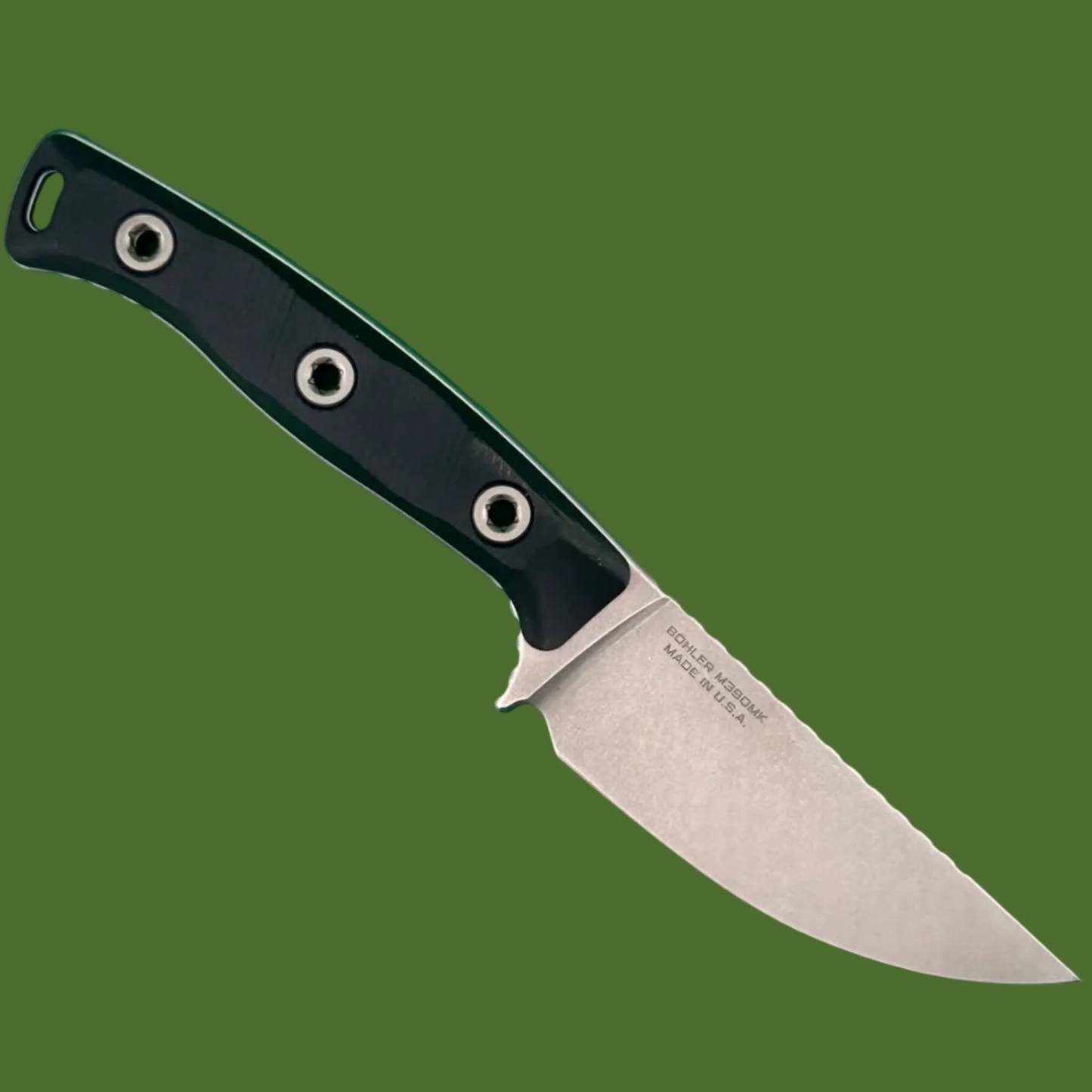 Microtech Akris G-10 Black Dark Chocolate Leather Sheath Stonewash Standard 95-10 BK-1