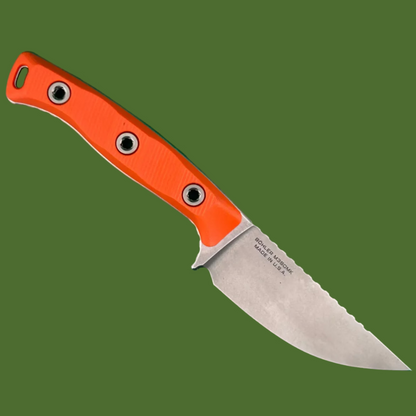 Microtech Akris G-10 Ember Dark Chocolate Leather Sheath Stonewash Standard 95-10 EM-1