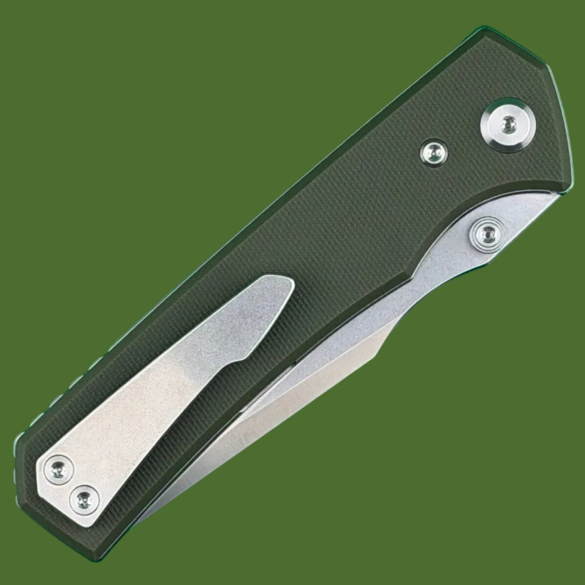 Chaves Blue Label Arison Street Liner Lock OD Green G-10 (Belt Satin Finish)