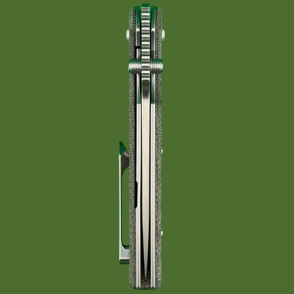 Chaves Blue Label Disciple Street Liner Lock Green Micarta (Belt Satin Finish)